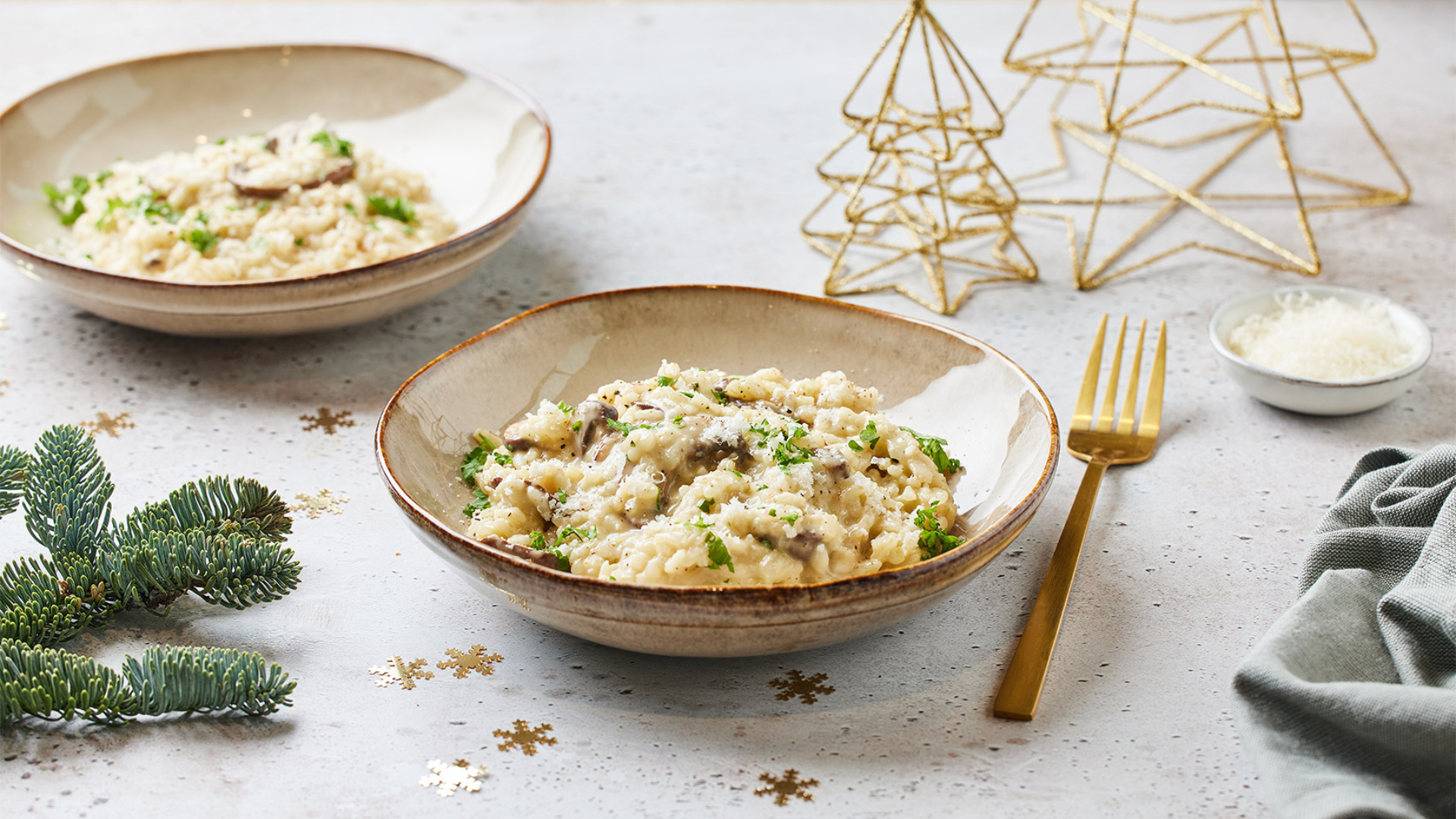 Risotto met boschampignons